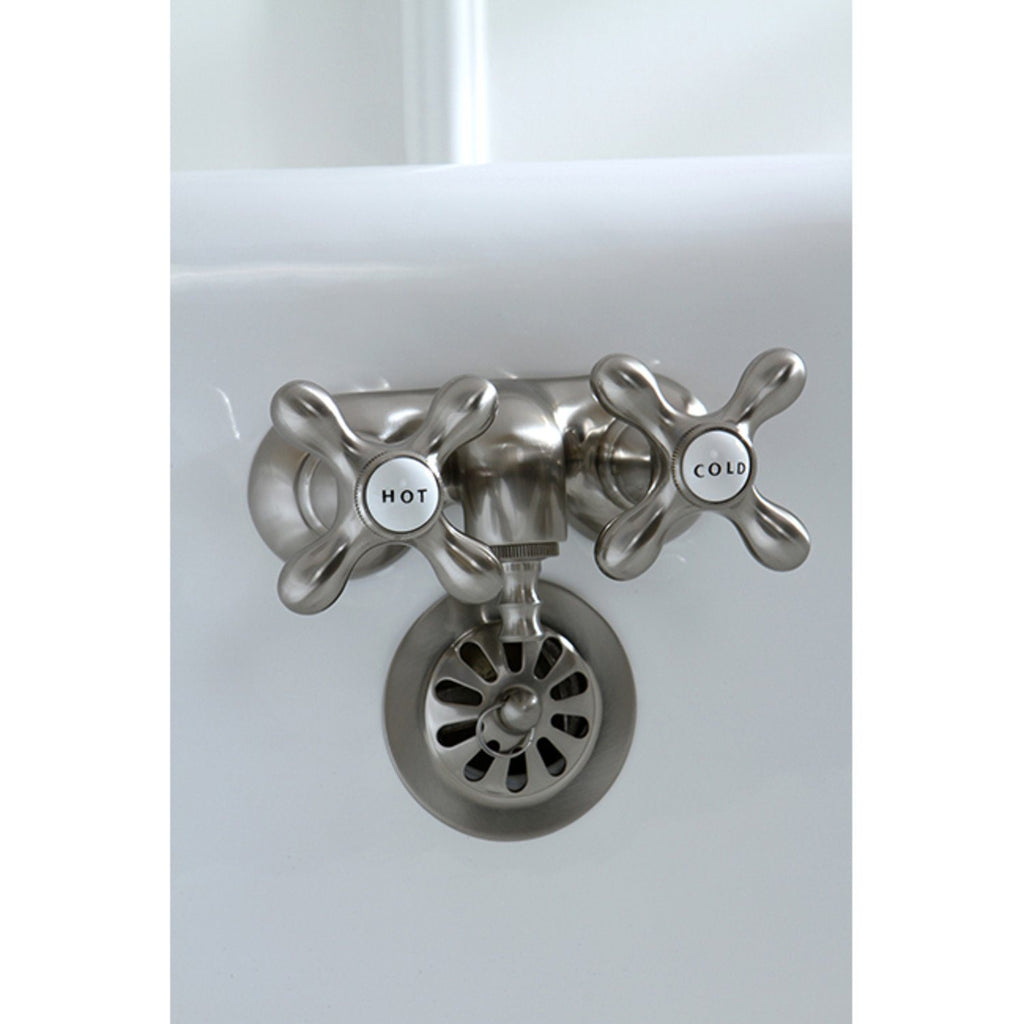 Vintage Two-Handle 2-Hole Tub Wall Mount Clawfoot Tub Faucet