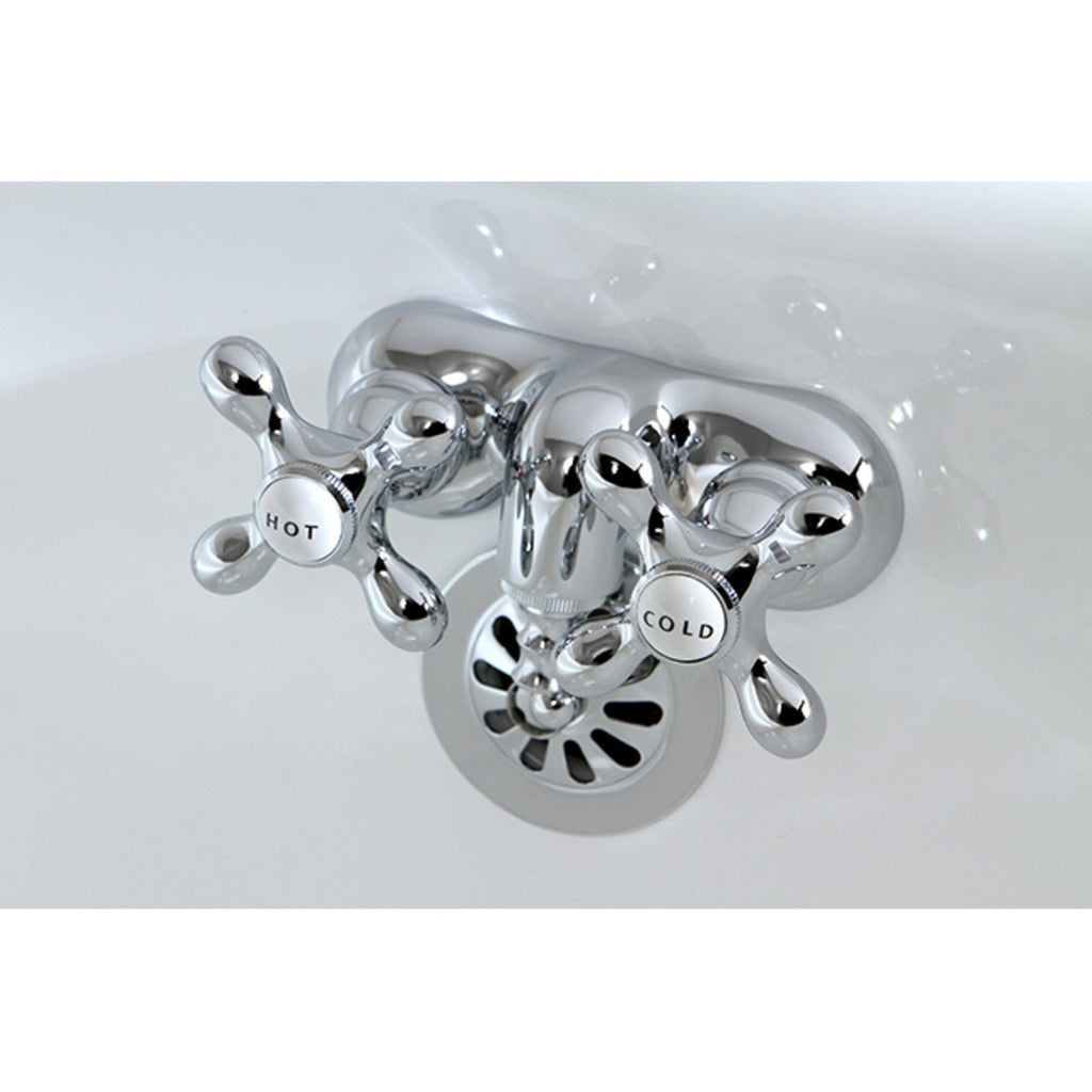 Vintage Two-Handle 2-Hole Tub Wall Mount Clawfoot Tub Faucet