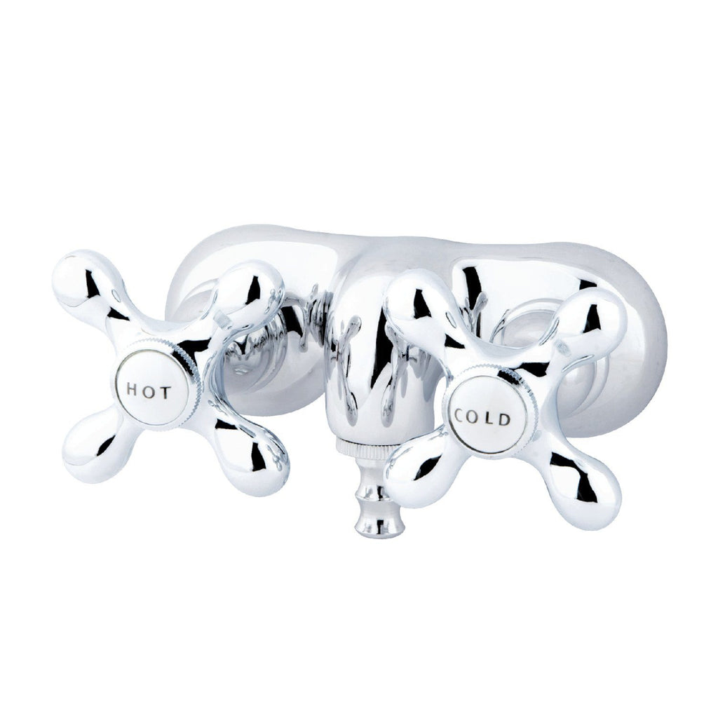 Vintage Two-Handle 2-Hole Tub Wall Mount Clawfoot Tub Faucet