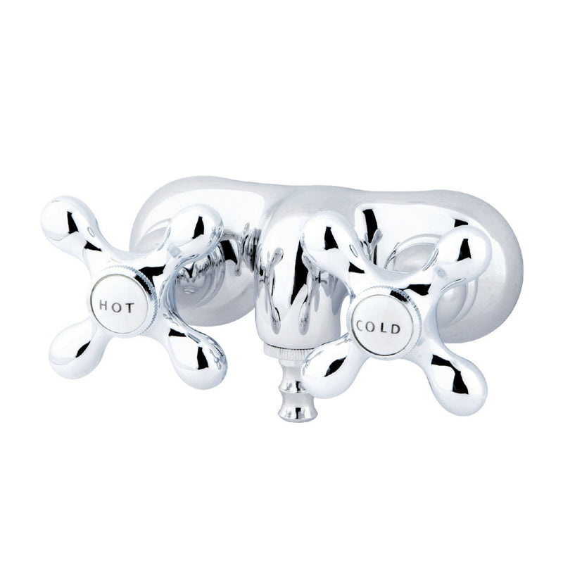 Vintage Two-Handle 2-Hole Tub Wall Mount Clawfoot Tub Faucet