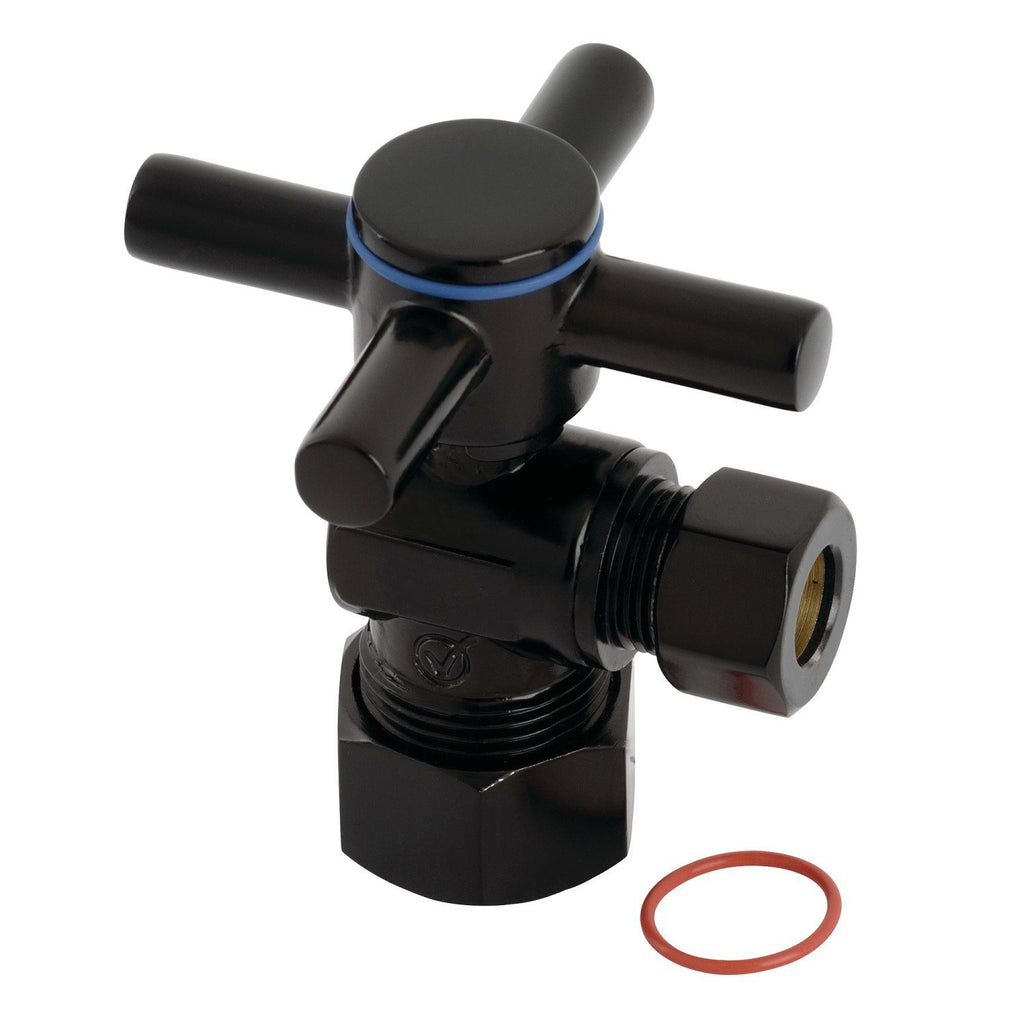 Concord 5/8-Inch O.D. Comp x 3/8-Inch O.D. Comp Quarter-Turn Angle Shut-Off Valve