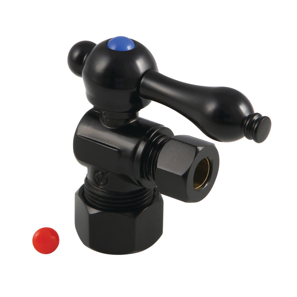 Vintage 5/8-Inch O.D. Comp x 3/8-Inch O.D. Comp Quarter-Turn Angle Shut-Off Valve