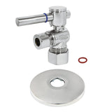 5/8-Inch O.D. Comp x 3/8-Inch O.D. Comp Quarter-Turn Angle Shut-Off Valve with Flange