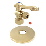 5/8-Inch O.D. Comp x 3/8-Inch O.D. Comp Quarter-Turn Angle Shut-Off Valve with Flange
