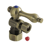 Vintage 5/8-Inch O.D. Comp x 3/8-Inch O.D. Comp Quarter-Turn Angle Shut-Off Valve