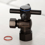 Concord 5/8-Inch O.D. Comp x 3/8-Inch O.D. Comp Quarter-Turn Angle Shut-Off Valve