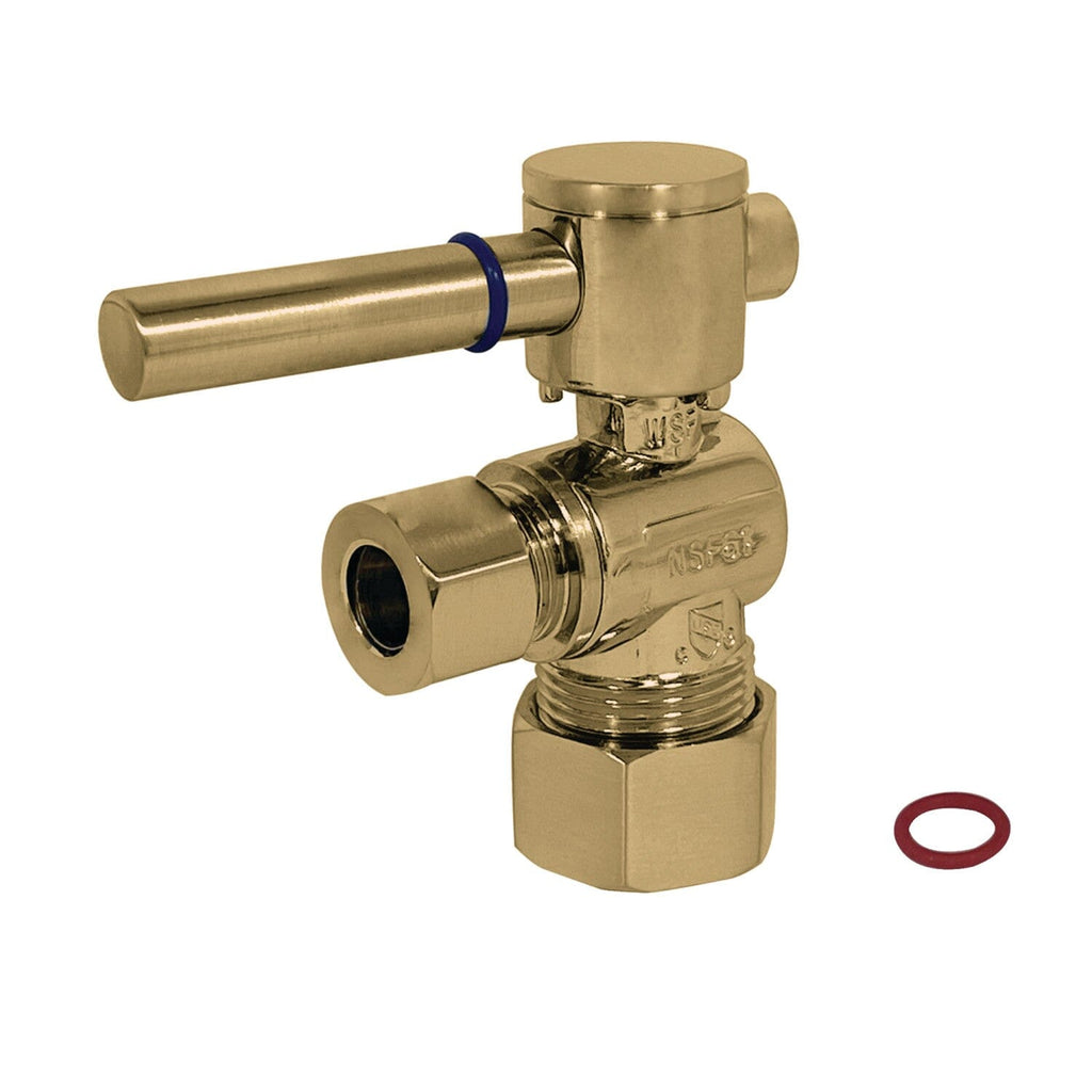Concord 5/8-Inch O.D. Comp x 3/8-Inch O.D. Comp Quarter-Turn Angle Shut-Off Valve