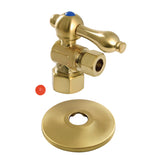 Vintage 5/8-Inch O.D. Comp x 3/8-Inch O.D. Comp Quarter-Turn Angle Shut-Off Valve with Flange