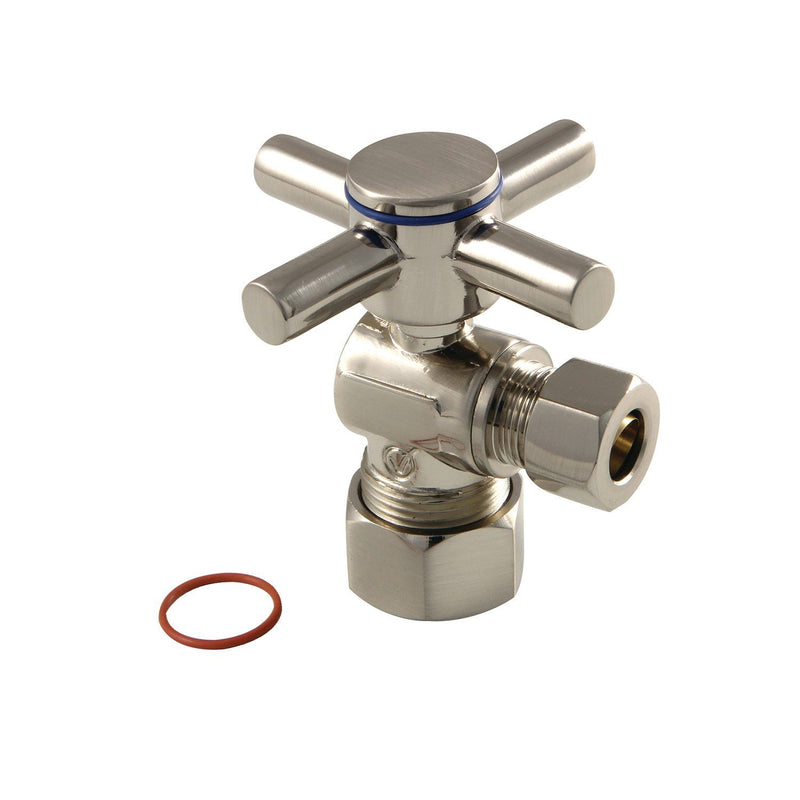 Concord 5/8-Inch O.D. Comp x 3/8-Inch O.D. Comp Quarter-Turn Angle Shut-Off Valve