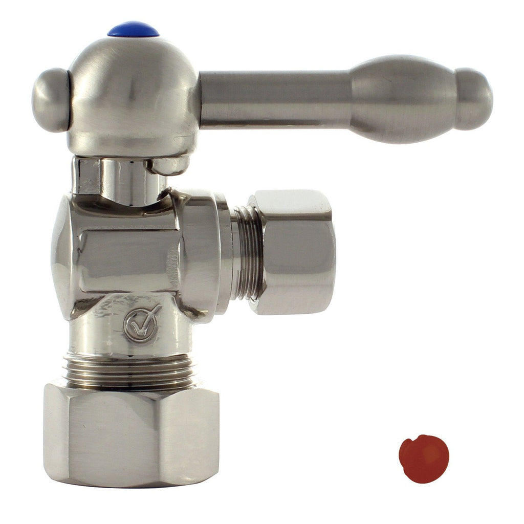 Vintage 5/8-Inch O.D. Comp x 3/8-Inch O.D. Comp Quarter-Turn Angle Shut-Off Valve