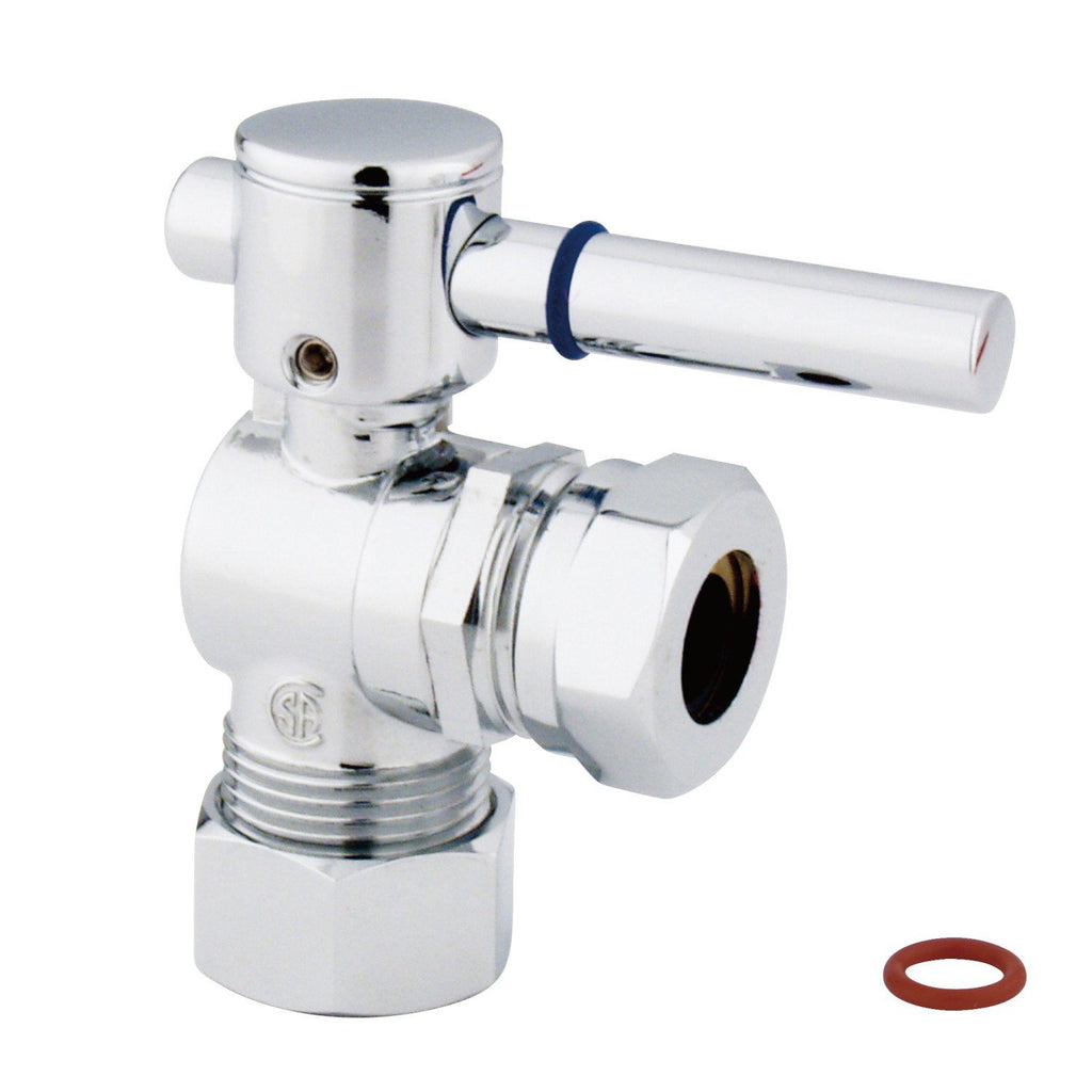 Fauceture 5/8-Inch O.D. Comp x 1/2-Inch or 7/16-Inch Slip Joint Quarter-Turn Angle Shut-Off Valve