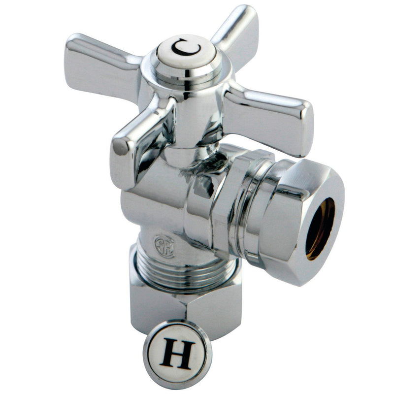 Millennium 5/8-Inch O.D. Comp x 1/2-Inch or 7/16-Inch Slip Joint Quarter-Turn Angle Shut-Off Valve