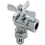 Millennium 5/8-Inch O.D. Comp x 1/2-Inch or 7/16-Inch Slip Joint Quarter-Turn Angle Shut-Off Valve