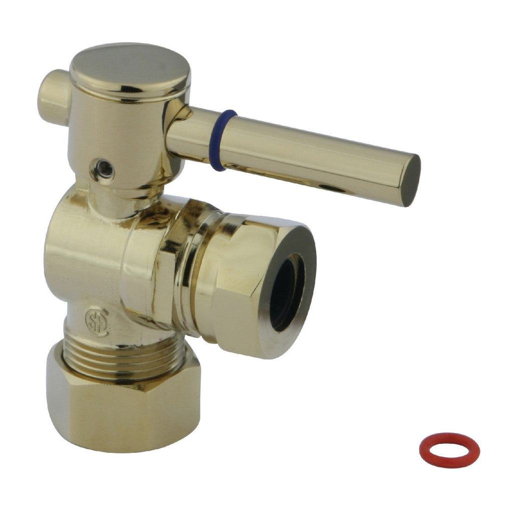Fauceture 5/8-Inch O.D. Comp x 1/2-Inch or 7/16-Inch Slip Joint Quarter-Turn Angle Shut-Off Valve