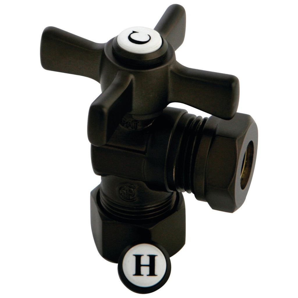 Millennium 5/8-Inch O.D. Comp x 1/2-Inch or 7/16-Inch Slip Joint Quarter-Turn Angle Shut-Off Valve