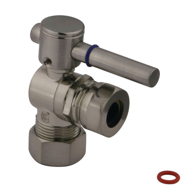 Fauceture 5/8-Inch O.D. Comp x 1/2-Inch or 7/16-Inch Slip Joint Quarter-Turn Angle Shut-Off Valve