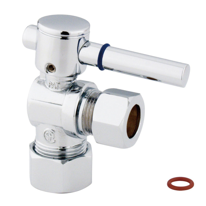 Fauceture 5/8-Inch O.D. Comp x 1/2-Inch O.D. Comp Quarter-Turn Angle Shut-Off Valve