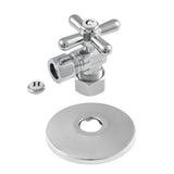 5/8-Inch O.D. Comp x 1/2-Inch O.D. Comp Quarter-Turn Angle Shut-Off Valve with Flange