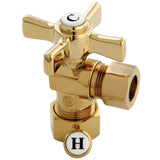 Millennium 5/8-Inch O.D. Comp x 1/2-Inch O.D. Comp Quarter-Turn Angle Shut-Off Valve