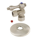 5/8-Inch O.D. Comp x 1/2-Inch O.D. Comp Quarter-Turn Angle Shut-Off Valve with Flange