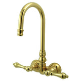 Vintage Two-Handle 2-Hole Tub Wall Mount Clawfoot Tub Faucet