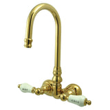 Vintage Two-Handle 2-Hole Tub Wall Mount Clawfoot Tub Faucet