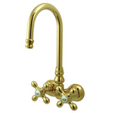 Vintage Two-Handle 2-Hole Tub Wall Mount Clawfoot Tub Faucet