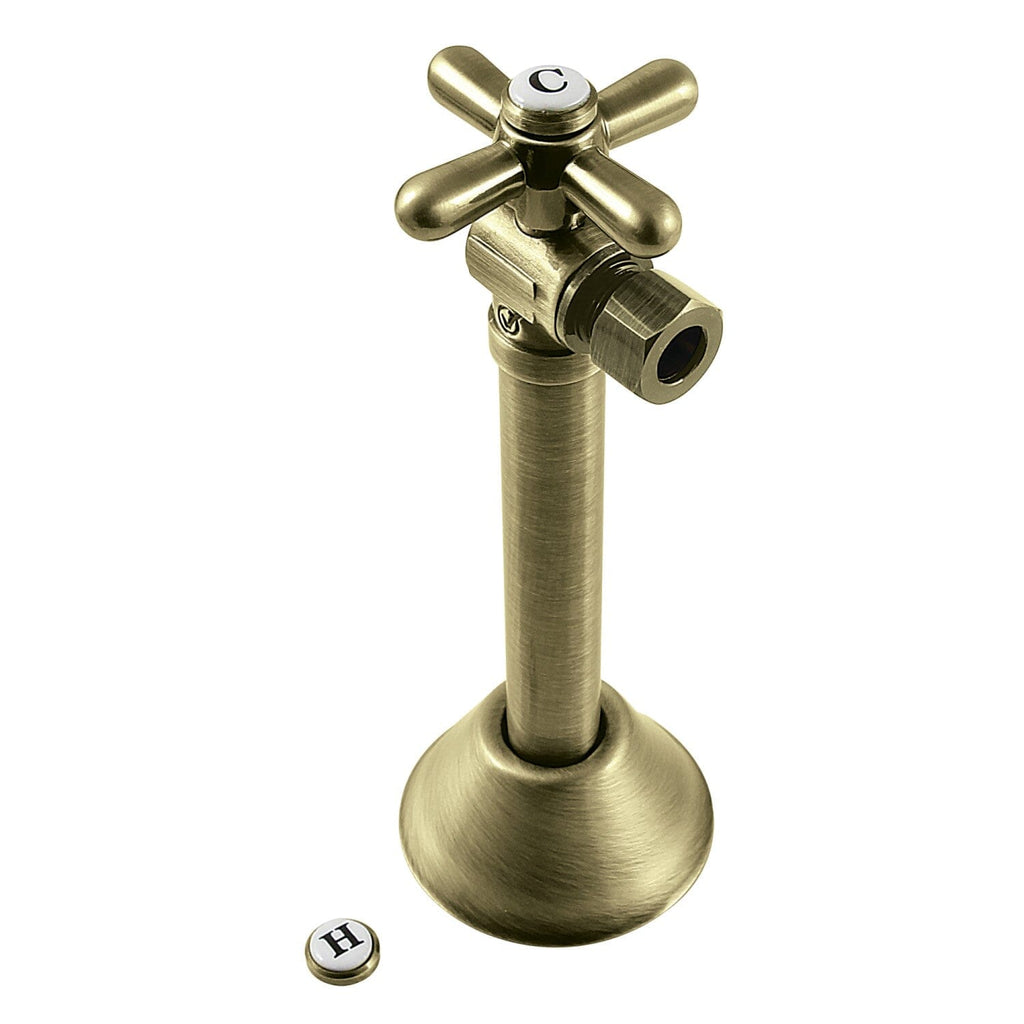 Vintage 1/2-Inch Sweat x 3/8-Inch O.D. Comp Angle Shut-Off Valve with 5-Inch Extension