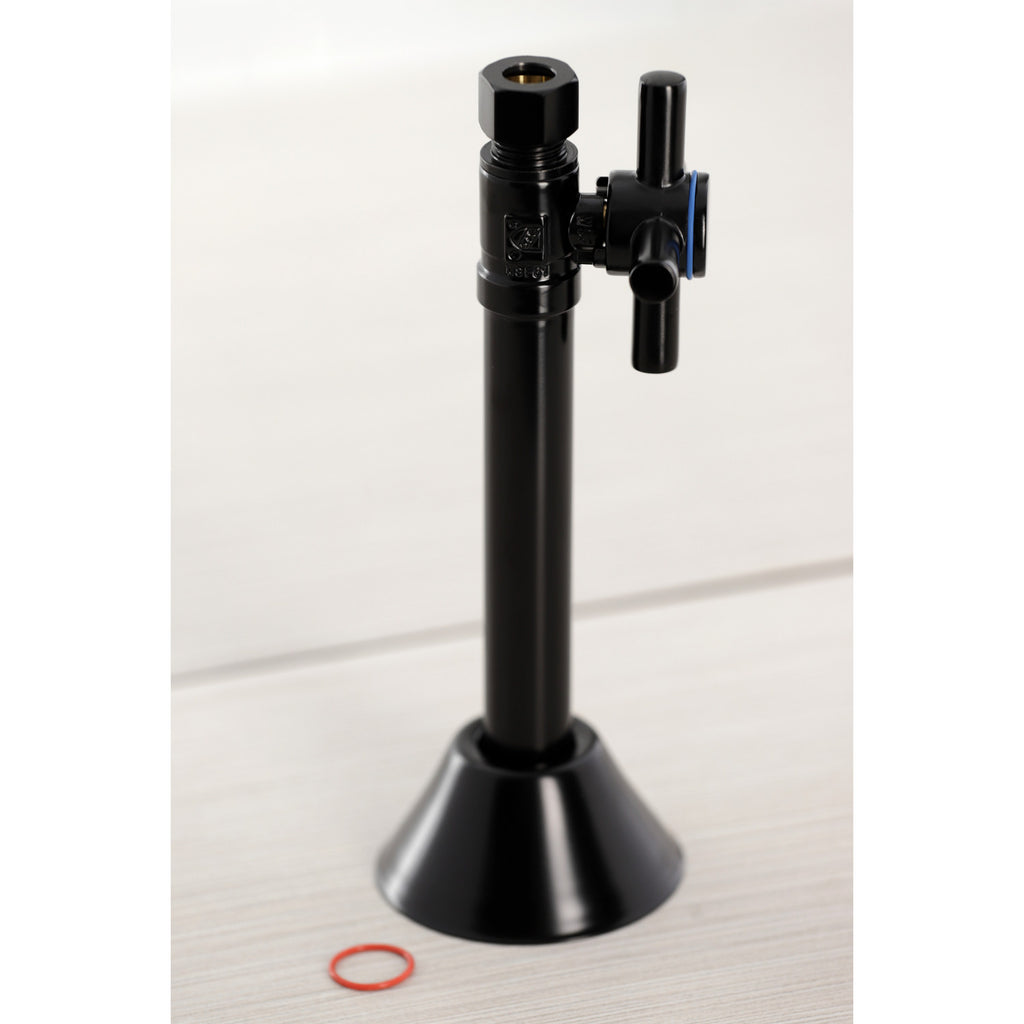 Concord 1/2-Inch Sweat x 3/8-Inch O.D. Comp Straight Shut-Off Valve with 5-Inch Extension