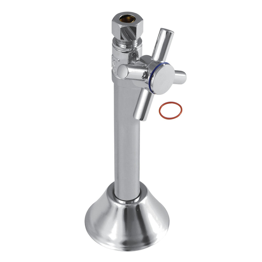 Concord 1/2-Inch Sweat x 3/8-Inch O.D. Comp Straight Shut-Off Valve with 5-Inch Extension