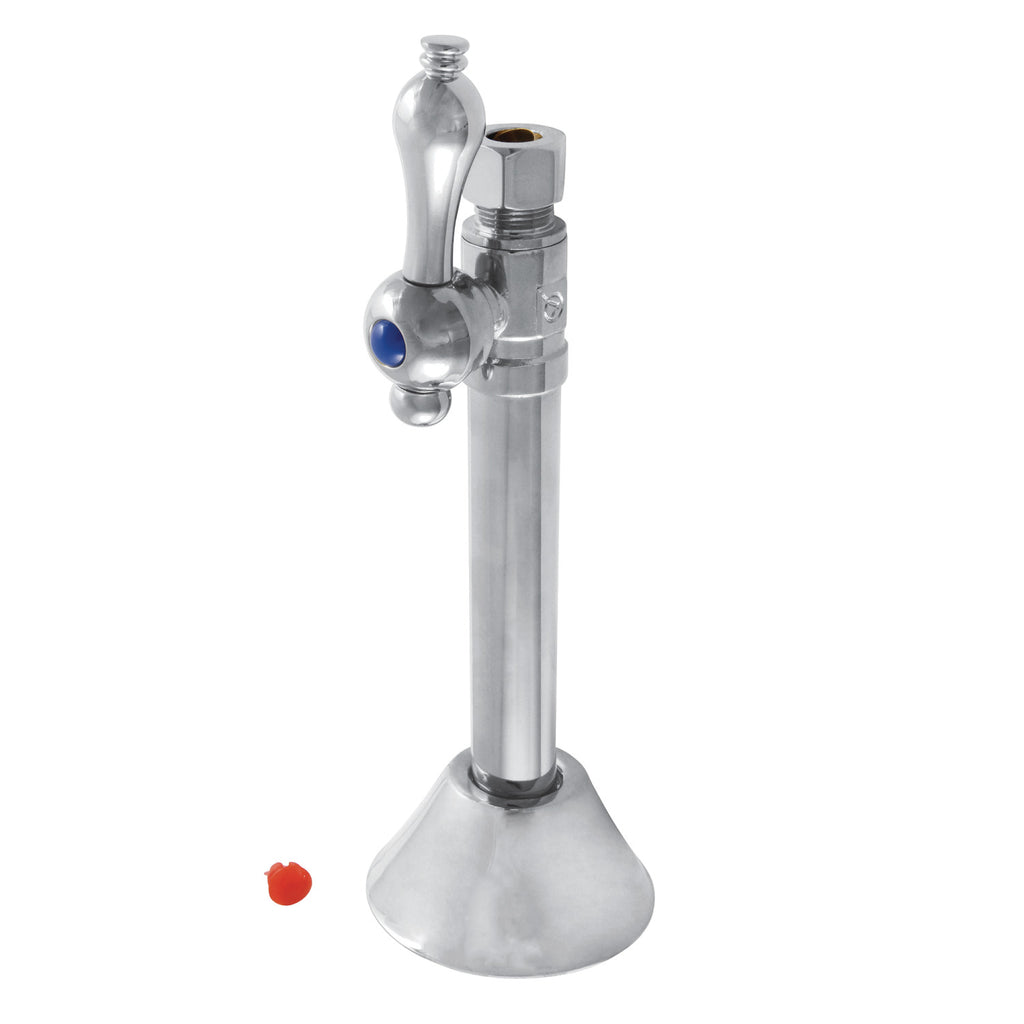 Vintage 1/2-Inch Sweat x 3/8-Inch O.D. Comp Straight Shut-Off Valve with 5-Inch Extension