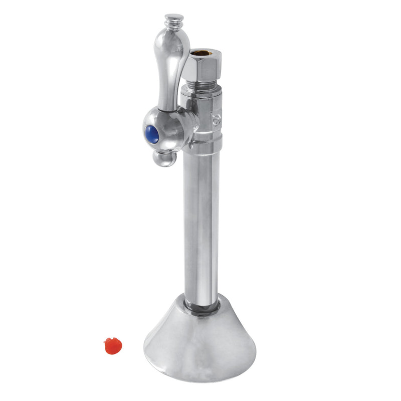 Vintage 1/2-Inch Sweat x 3/8-Inch O.D. Comp Straight Shut-Off Valve with 5-Inch Extension