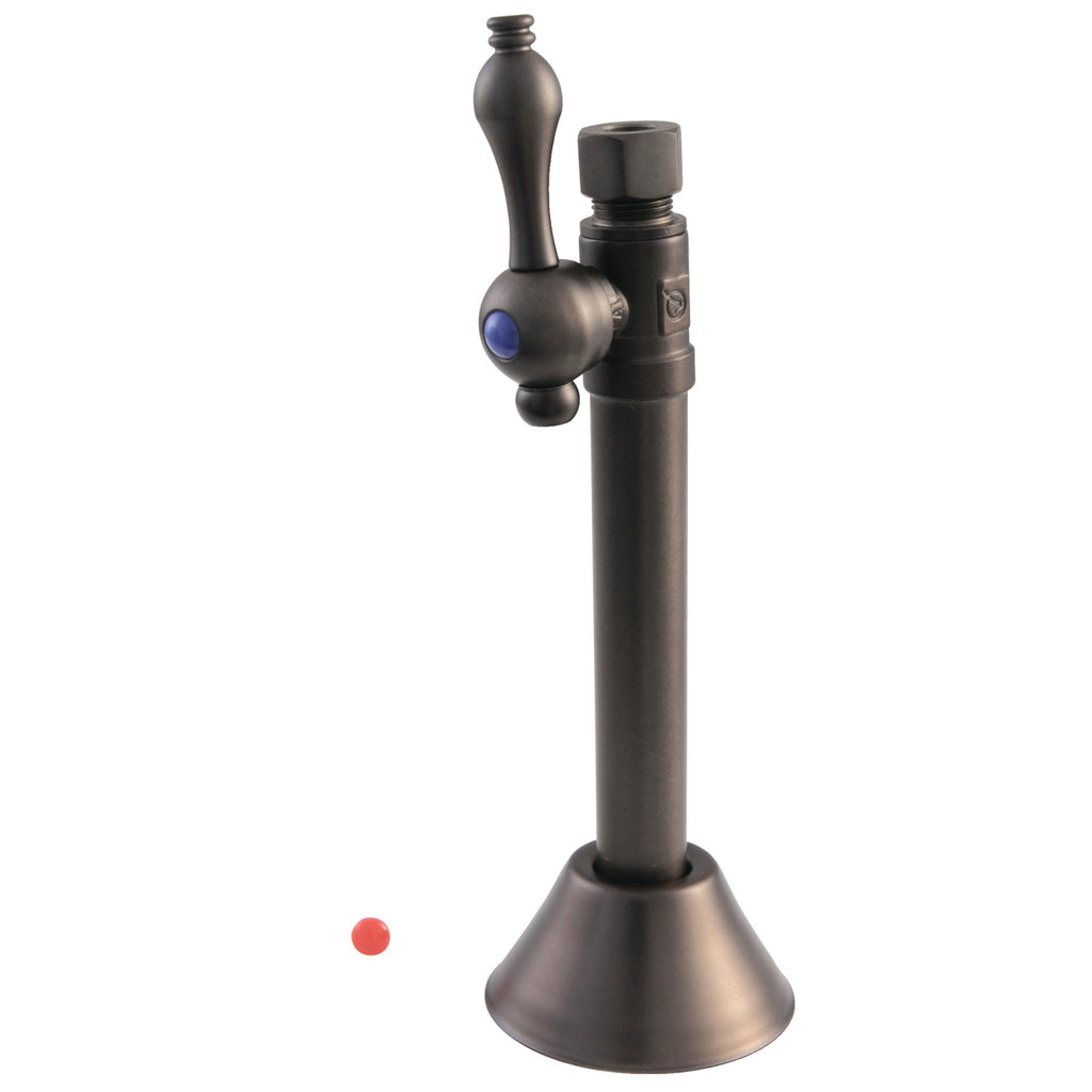 Vintage 1/2-Inch Sweat x 3/8-Inch O.D. Comp Straight Shut-Off Valve with 5-Inch Extension
