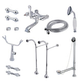Vintage Freestanding Clawfoot Tub Faucet Package with Supply Line