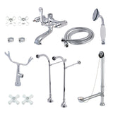 Vintage Freestanding Clawfoot Tub Faucet Package with Supply Line