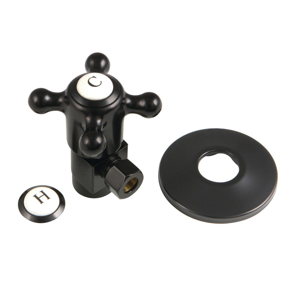 1/2-Inch FIP x 3/8-Inch O.D. Anti-Seize Deluxe Quarter-Turn Ceramic Hardisc Cartridge Angle Stop with Flange