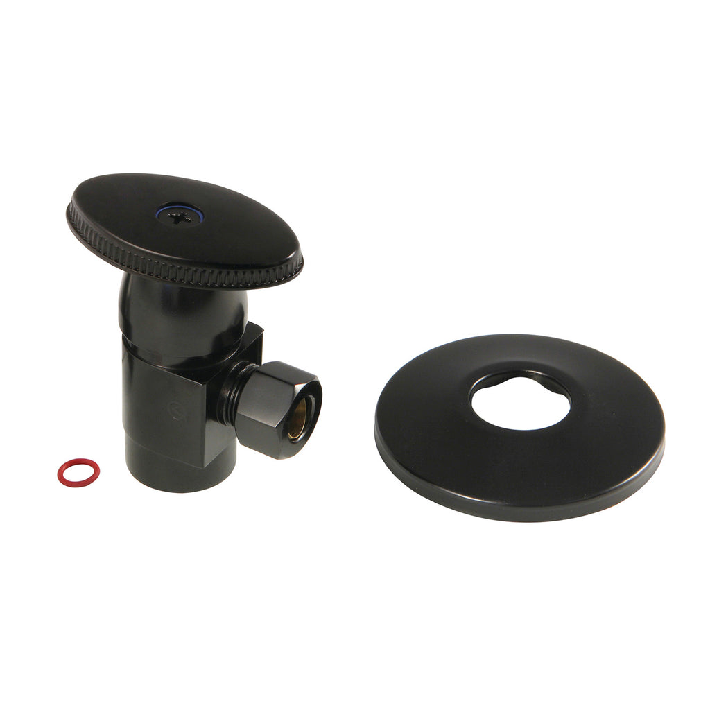 1/2-Inch FIP x 3/8-Inch O.D. Anti-Seize Deluxe Quarter-Turn Ceramic Hardisc Cartridge Angle Stop with Flange