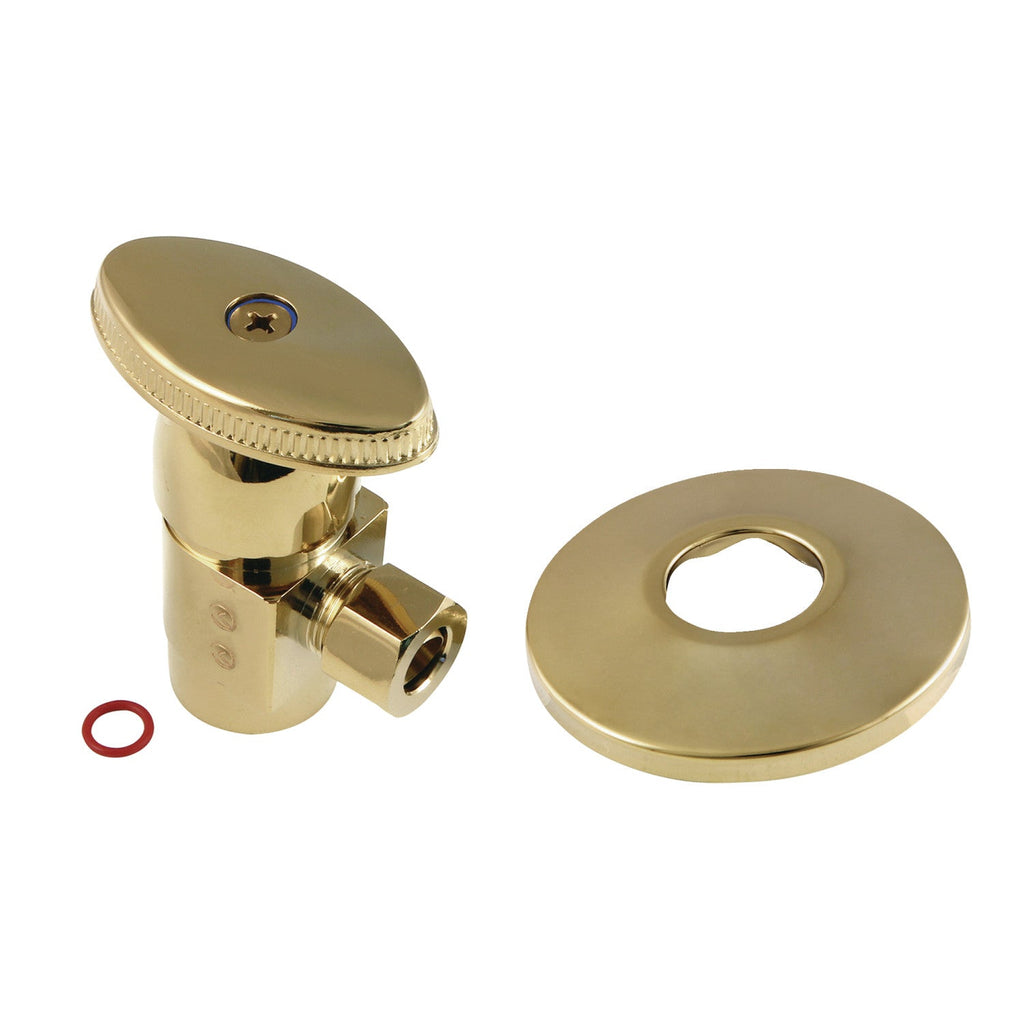 1/2-Inch FIP x 3/8-Inch O.D. Anti-Seize Deluxe Quarter-Turn Ceramic Hardisc Cartridge Angle Stop with Flange