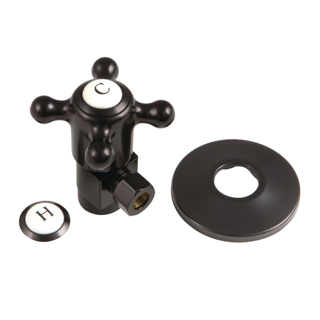 1/2-Inch FIP x 3/8-Inch O.D. Anti-Seize Deluxe Quarter-Turn Ceramic Hardisc Cartridge Angle Stop with Flange