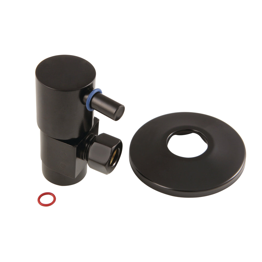 1/2-Inch FIP x 3/8-Inch O.D. Anti-Seize Deluxe Quarter-Turn Ceramic Hardisc Cartridge Angle Stop with Flange