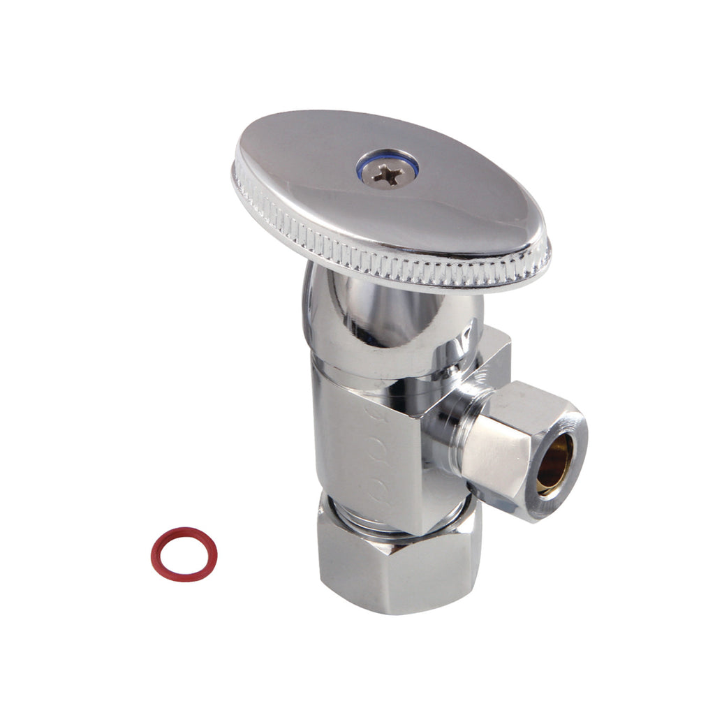 Americana 5/8-Inch O.D. Comp x 3/8-Inch O.D. Comp Anti-Seize Deluxe Quarter-Turn Ceramic Hardisc Cartridge Angle Stop