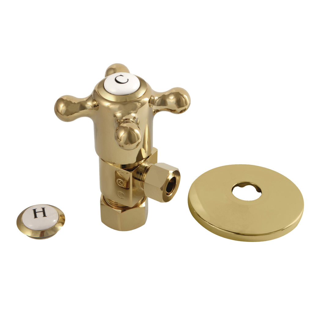 5/8-Inch O.D. Comp x 3/8-Inch O.D. Comp Anti-Seize Deluxe Quarter-Turn Ceramic Hardisc Cartridge Angle Stop with Flange