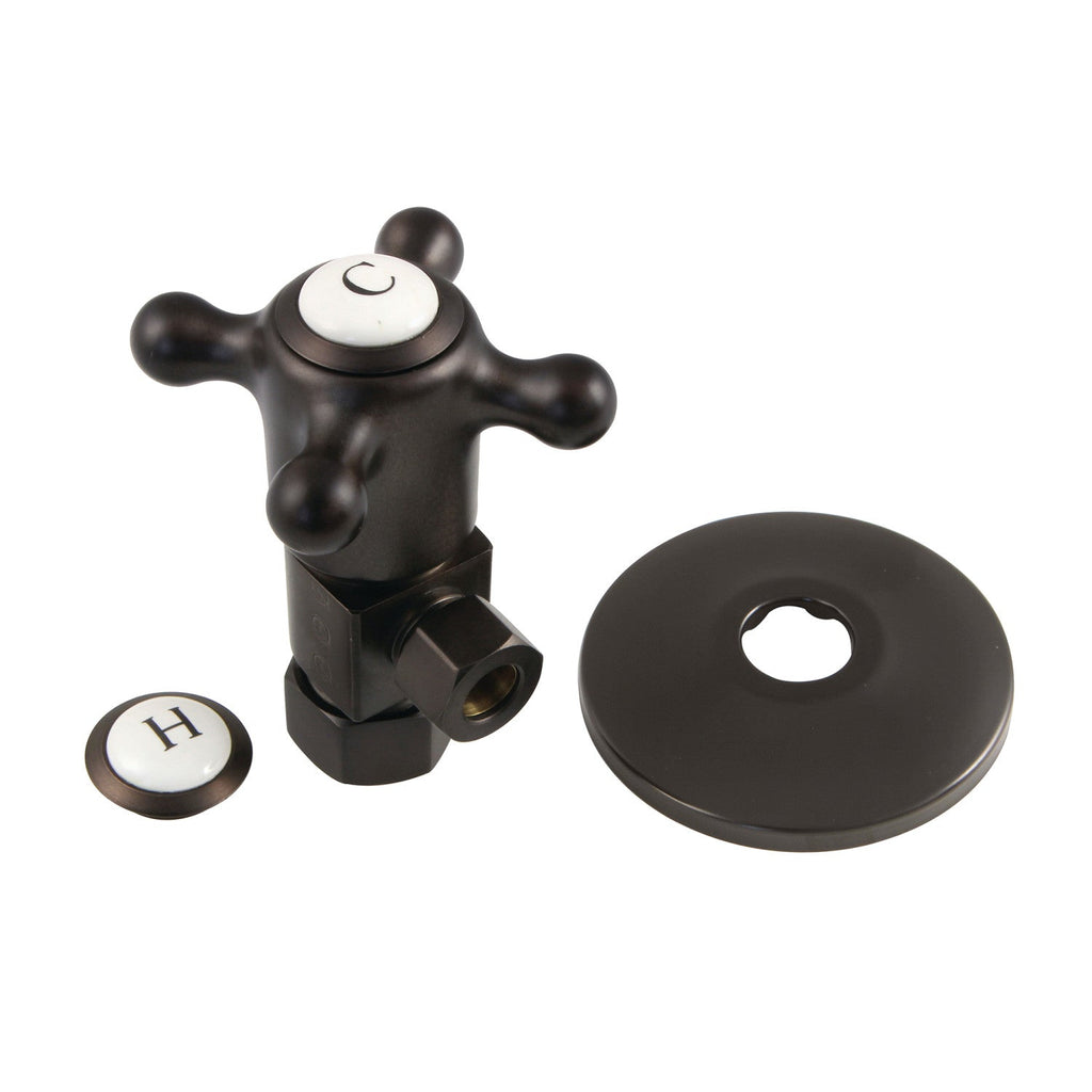 5/8-Inch O.D. Comp x 3/8-Inch O.D. Comp Anti-Seize Deluxe Quarter-Turn Ceramic Hardisc Cartridge Angle Stop with Flange