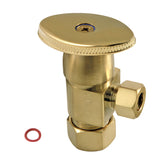 Americana 5/8-Inch O.D. Comp x 3/8-Inch O.D. Comp Anti-Seize Deluxe Quarter-Turn Ceramic Hardisc Cartridge Angle Stop