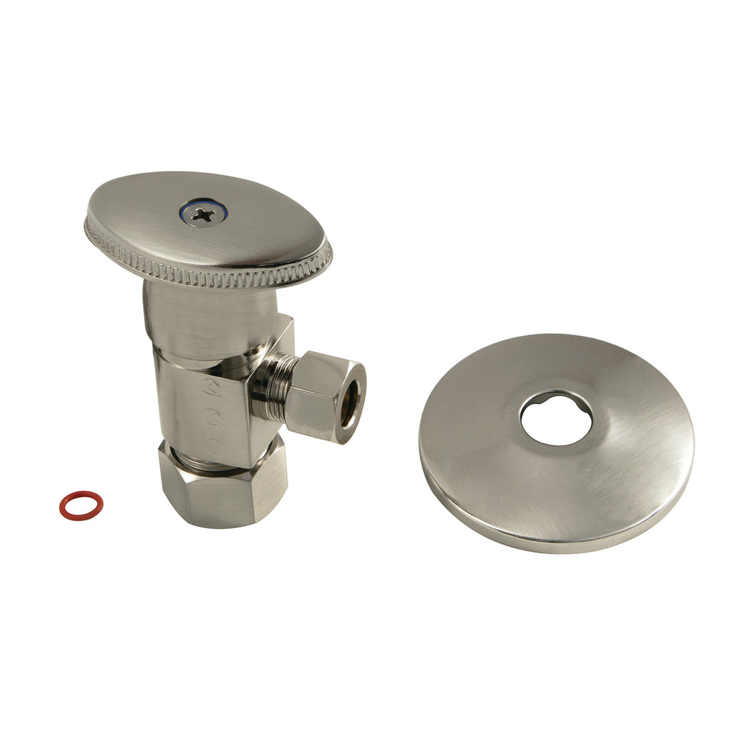 5/8-Inch O.D. Comp x 3/8-Inch O.D. Comp Anti-Seize Deluxe Quarter-Turn Ceramic Hardisc Cartridge Angle Stop with Flange