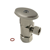 Americana 5/8-Inch O.D. Comp x 3/8-Inch O.D. Comp Anti-Seize Deluxe Quarter-Turn Ceramic Hardisc Cartridge Angle Stop