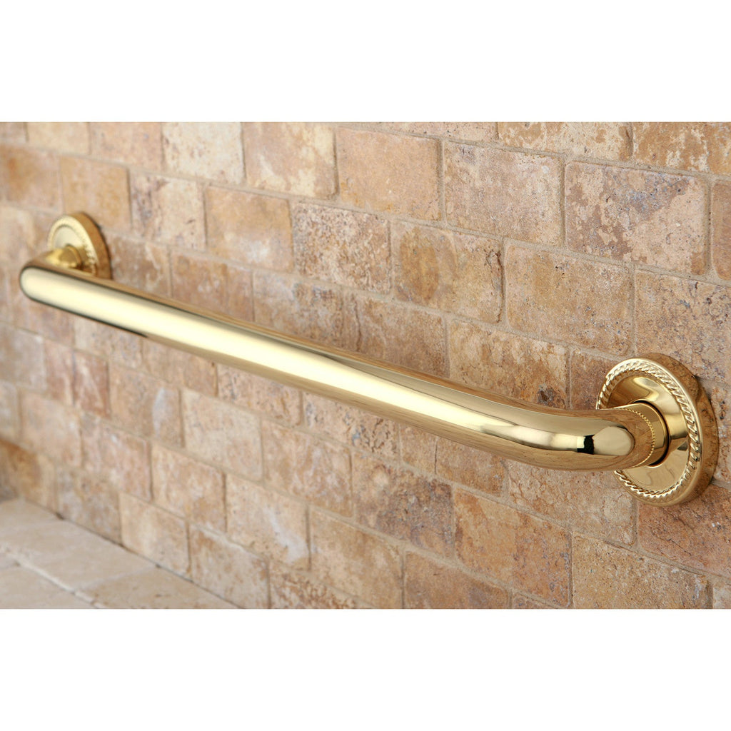 Laurel 24-Inch x 1-1/4-Inch O.D. Brass Decorative Grab Bar