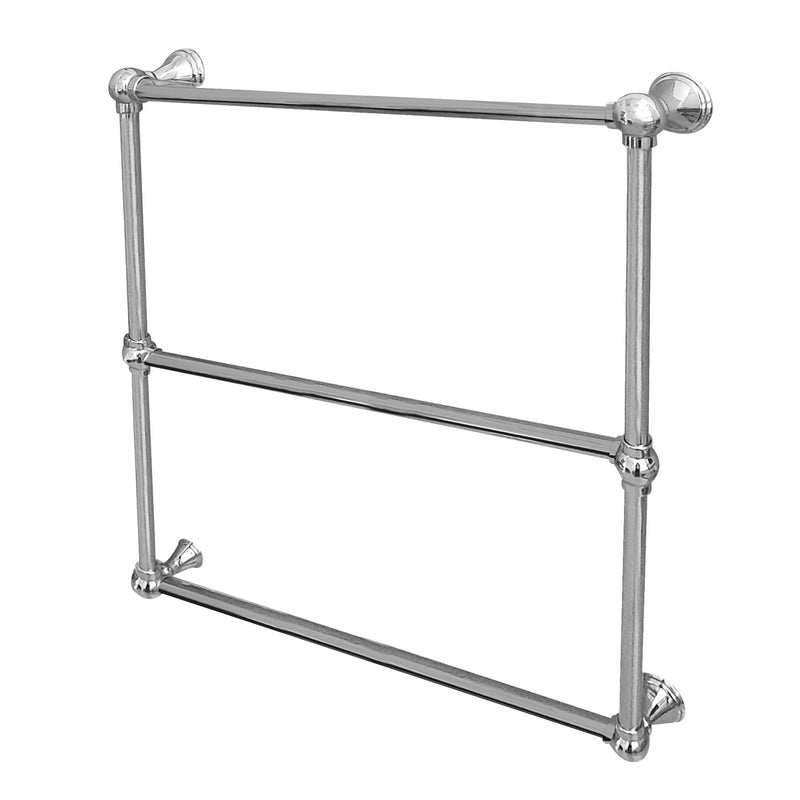 Maximilien 30-Inch x 32-Inch Brass Wall Mount 3-Tier Towel Rack
