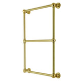 Palatine 24-Inch x 32-Inch Brass Wall Mount 3-Tier Towel Rack