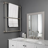 Palatine 24-Inch x 32-Inch Brass Wall Mount 3-Tier Towel Rack